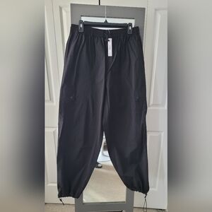 Victorias Secret PINK Black Satin Cargo Pants